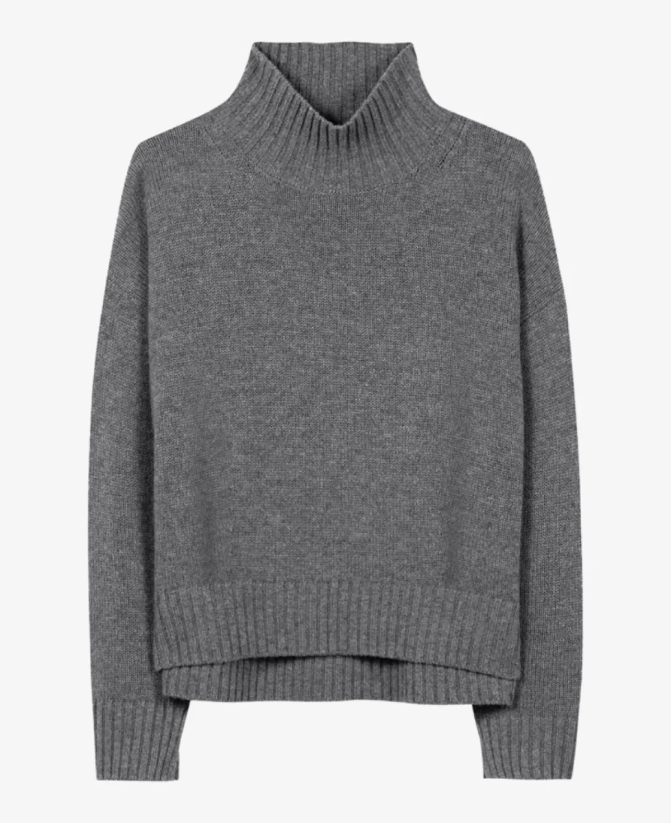 Luisa Cerano Turtleneck aus Woll-Mix - heather grey 1 Luisa Cerano Luisa Cerano Turtleneck aus Woll-Mix - heather grey