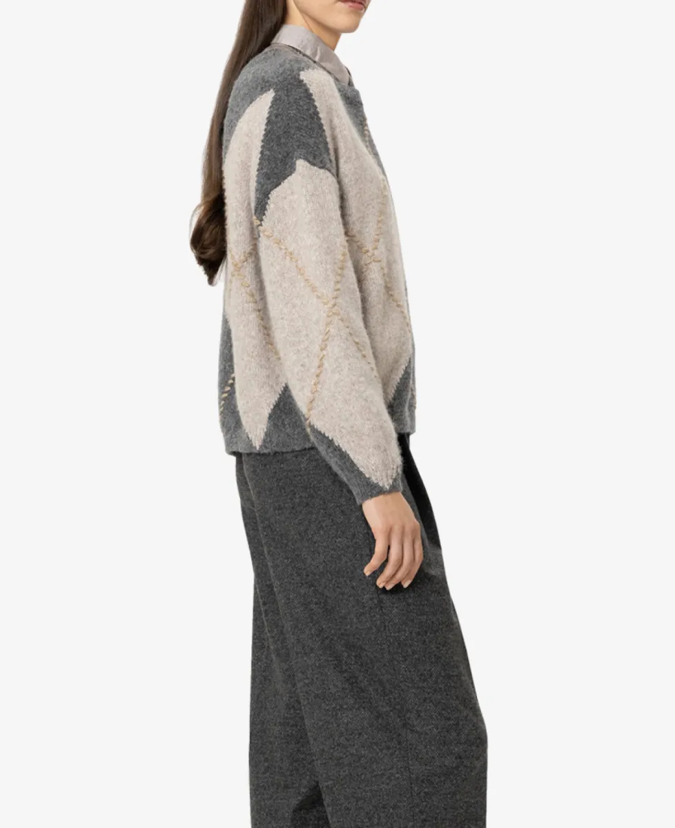 Luisa Cerano Alpaka-Mix-Pullover mit Muster - pearl/heather grey 4 Luisa Cerano Luisa Cerano Alpaka-Mix-Pullover mit Muster - pearl/heather grey