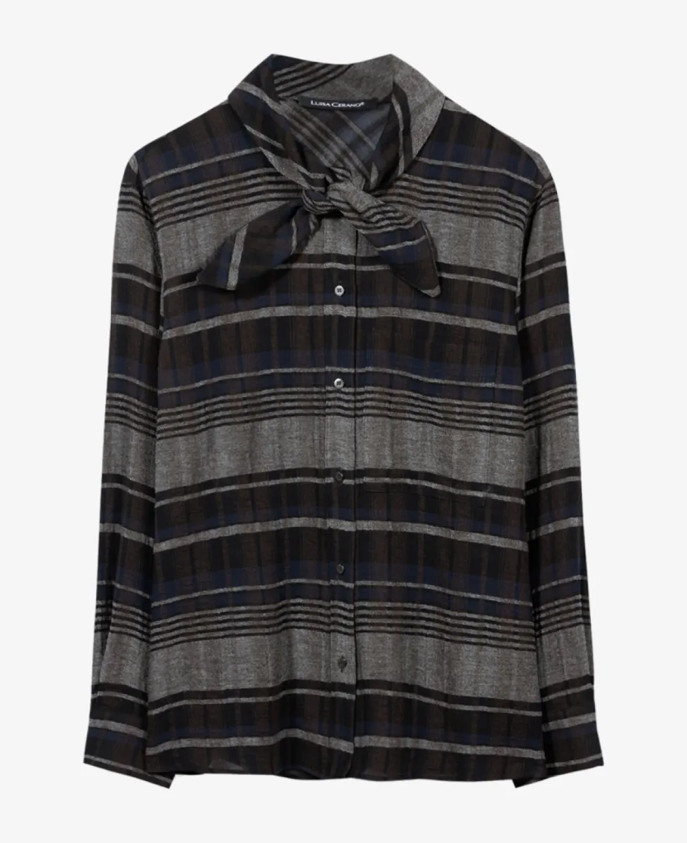 Luisa Cerano Karo-Hemdbluse mit Schluppe - the fancy check 1 Luisa Cerano Luisa Cerano Karo-Hemdbluse mit Schluppe - the fancy check