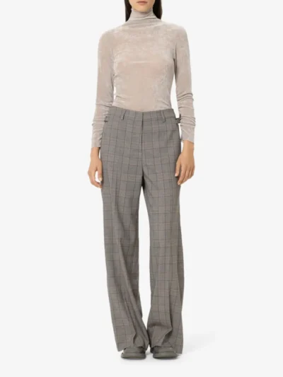 Luisa Cerano Luisa Cerano Samt-Turtleneck-Shirt - pearl