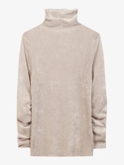 Luisa Cerano Luisa Cerano Samt-Turtleneck-Shirt - pearl