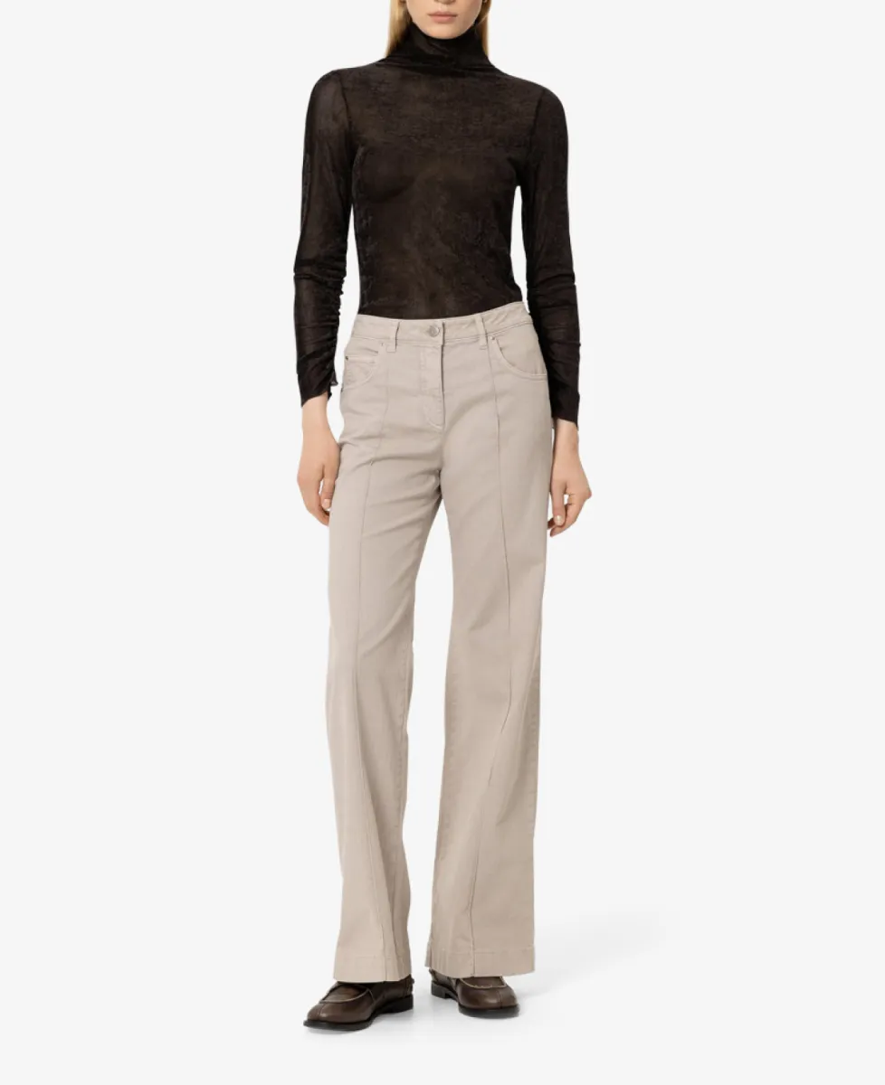 Luisa Cerano Samt-Turtleneck-Shirt - truffle 2 Luisa Cerano Luisa Cerano Samt-Turtleneck-Shirt - truffle