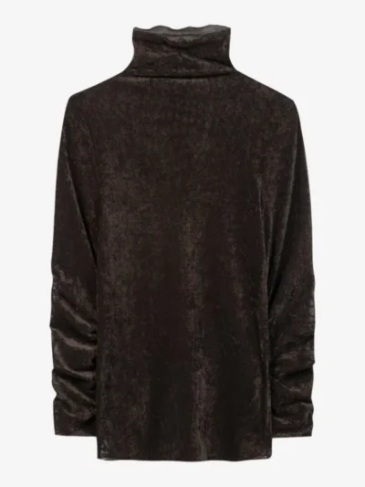 Luisa Cerano Luisa Cerano Samt-Turtleneck-Shirt - truffle