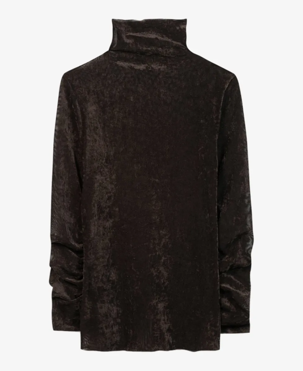 Luisa Cerano Samt-Turtleneck-Shirt - truffle 6 Luisa Cerano Luisa Cerano Samt-Turtleneck-Shirt - truffle