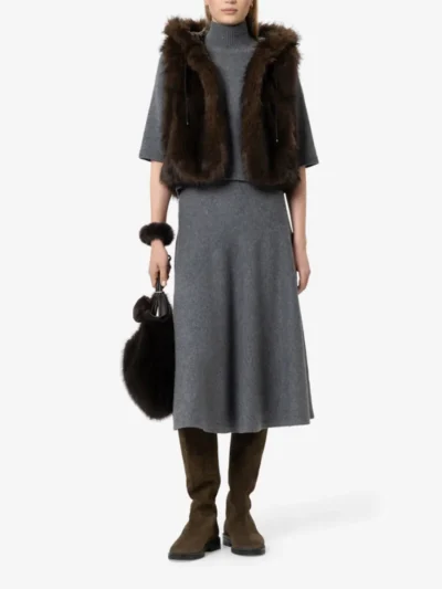 Luisa Cerano Luisa Cerano Weste in Fell-Optik - truffle