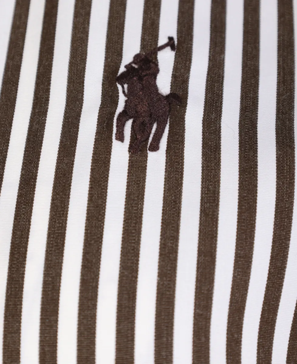 Ralph Lauren Blouse - 1936 DARK BROWN WHITE 3 Ralph Lauren Ralph Lauren Blouse - 1936 DARK BROWN WHITE