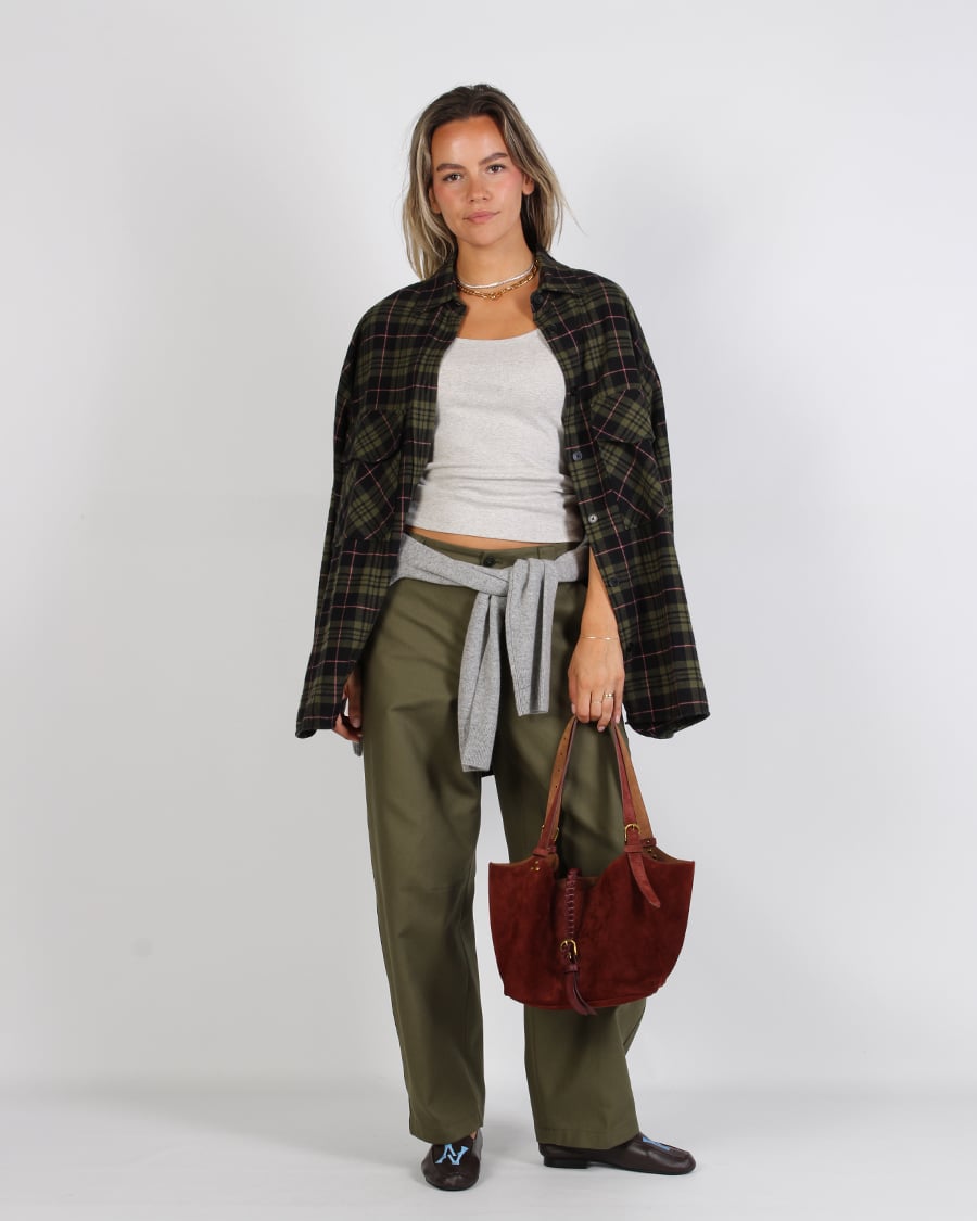 Groene broek met geruit overshirt combineren 1 Groene broek met geruit overshirt combineren