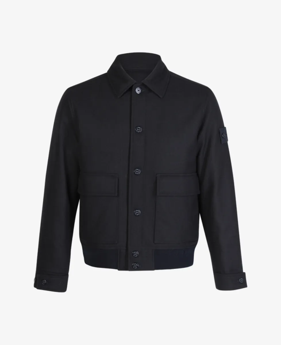 Stone Island Ghost Jas wol - V0020 NAVY BLUE 1 Stone Island Stone Island Ghost Jas wol - V0020 NAVY BLUE