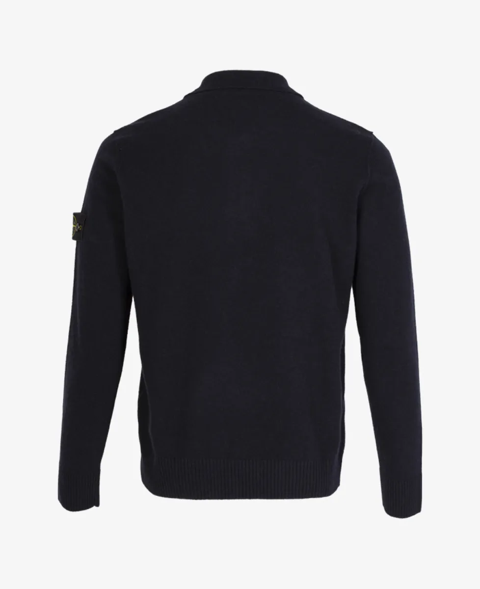 Stone Island Trui polo langemouw - V0020 NAVY BLUE 5 Stone Island Stone Island Trui polo langemouw - V0020 NAVY BLUE