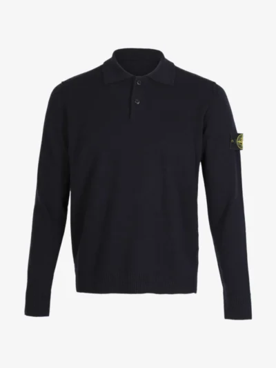 Stone Island Stone Island Trui polo langemouw - V0020 NAVY BLUE