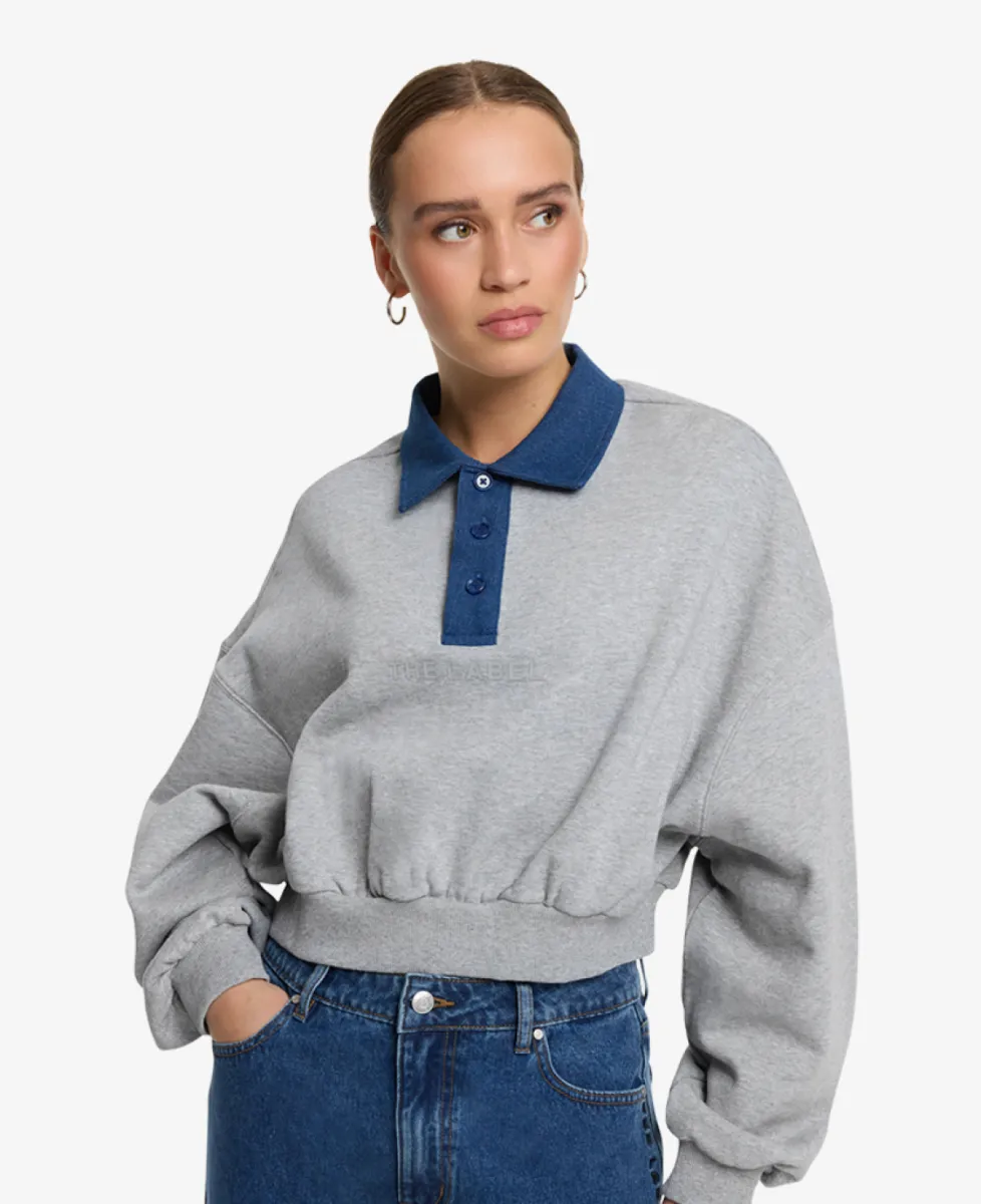 ALIX The Label Sweater - 880 Soft grey melange 2 ALIX The Label ALIX The Label Sweater - 880 Soft grey melange