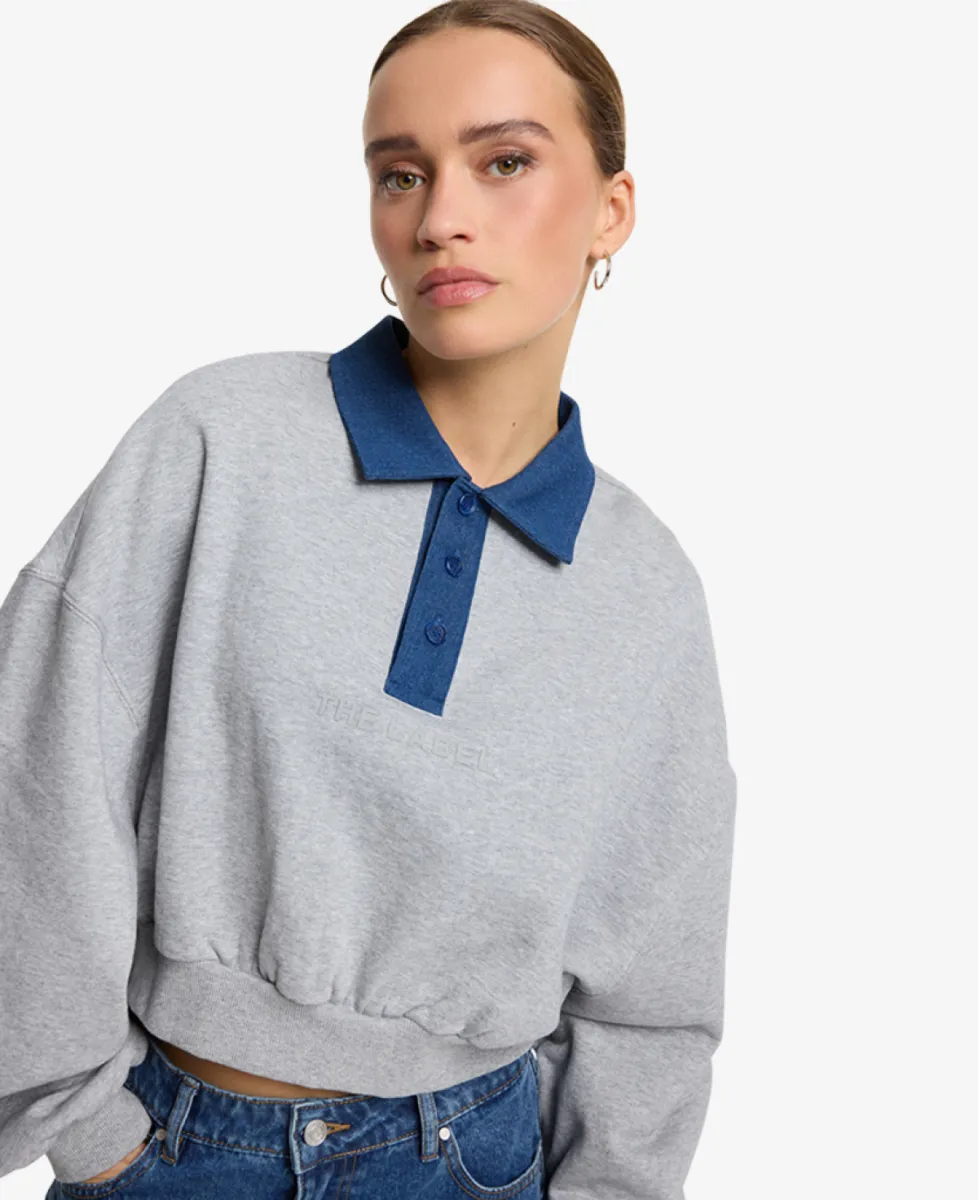 ALIX The Label Sweater - 880 Soft grey melange 3 ALIX The Label ALIX The Label Sweater - 880 Soft grey melange