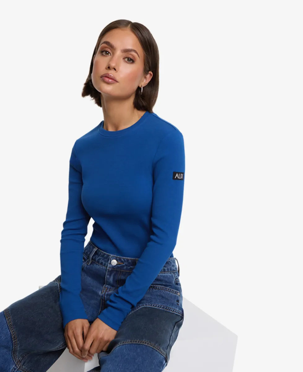 ALIX The Label Tshirt lm - 180 Dark Blue 2 ALIX The Label ALIX The Label Tshirt lm - 180 Dark Blue