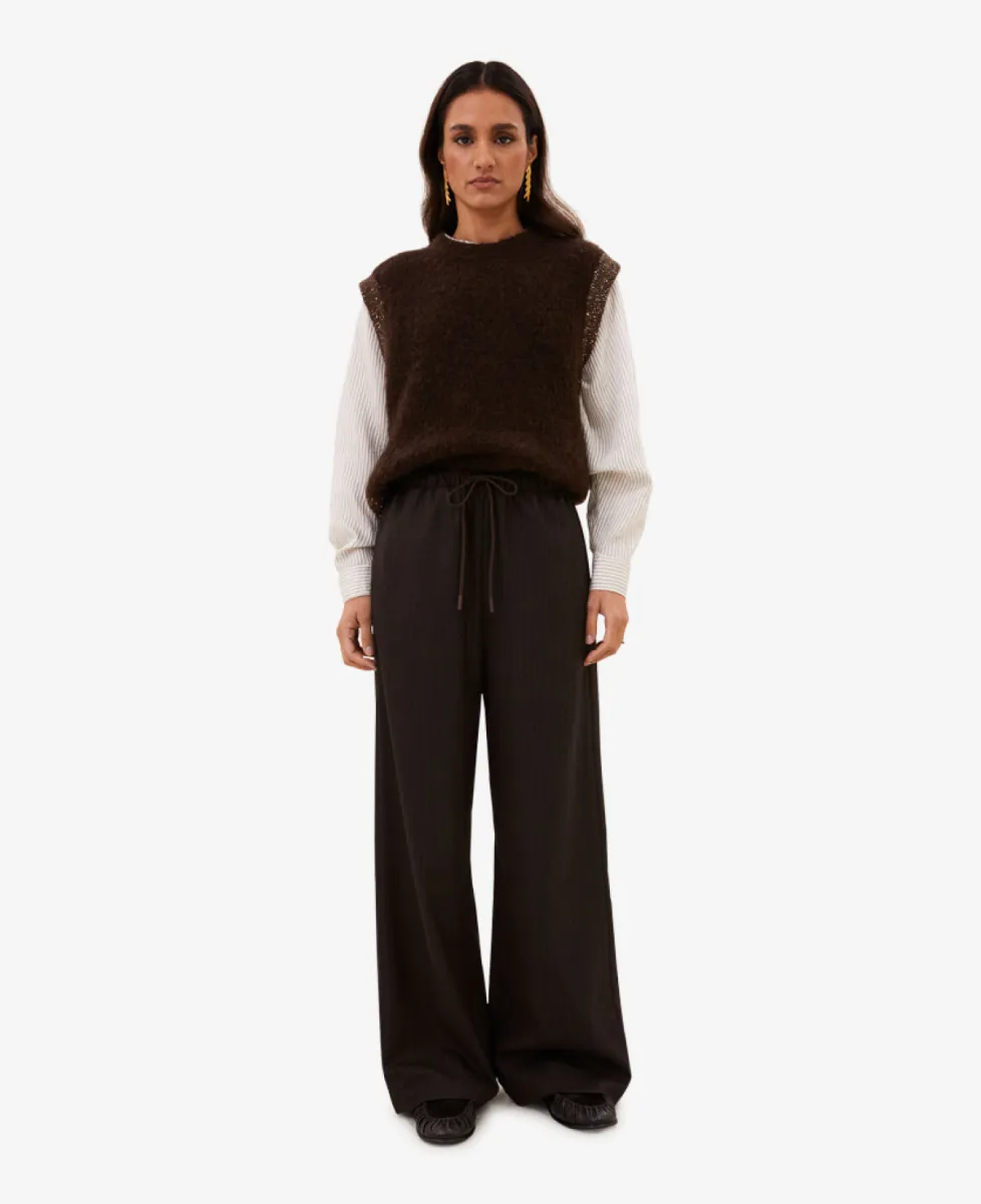 By-Bar Pantalon - 1728 brown pinstripe 2 By-Bar By-Bar Pantalon - 1728 brown pinstripe
