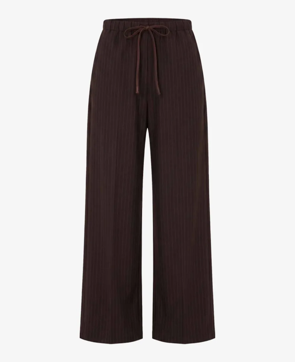 By-Bar Pantalon - 1728 brown pinstripe 1 By-Bar By-Bar Pantalon - 1728 brown pinstripe