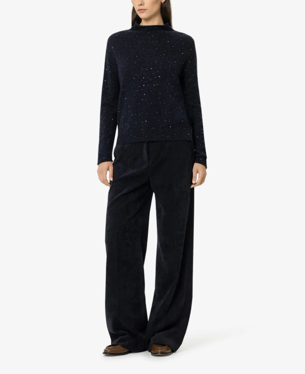 Luisa Cerano Turtleneck mit Schmucksteinen - winter navy 2 Luisa Cerano Luisa Cerano Turtleneck mit Schmucksteinen - winter navy