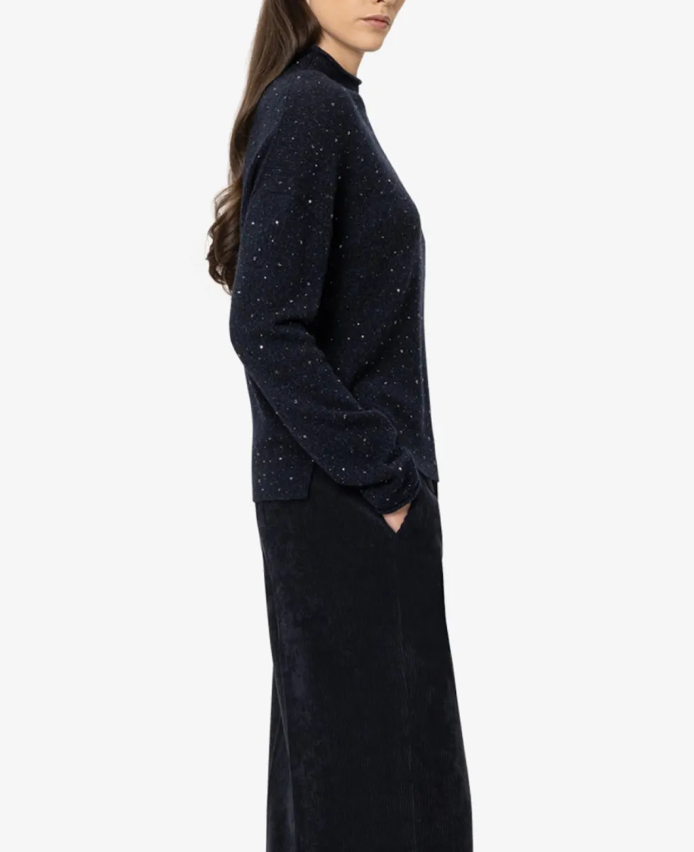 Luisa Cerano Turtleneck mit Schmucksteinen - winter navy 4 Luisa Cerano Luisa Cerano Turtleneck mit Schmucksteinen - winter navy