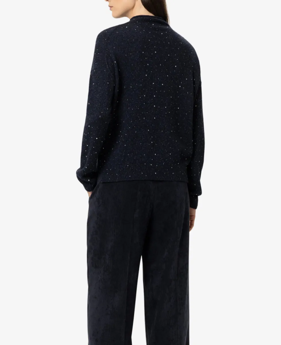 Luisa Cerano Turtleneck mit Schmucksteinen - winter navy 5 Luisa Cerano Luisa Cerano Turtleneck mit Schmucksteinen - winter navy