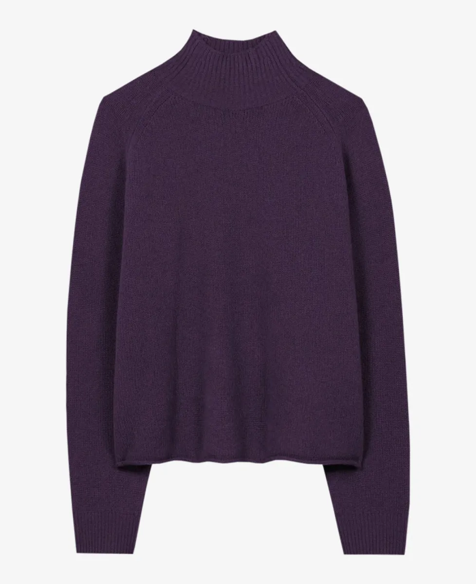 Luisa Cerano Turtleneck aus Kaschmir-Mix - plum 1 Luisa Cerano Luisa Cerano Turtleneck aus Kaschmir-Mix - plum