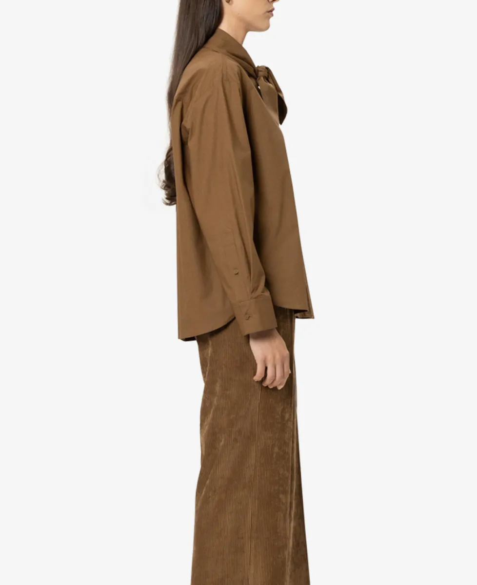 Luisa Cerano Hemd mit Schal-Schluppe - caramel 4 Luisa Cerano Luisa Cerano Hemd mit Schal-Schluppe - caramel