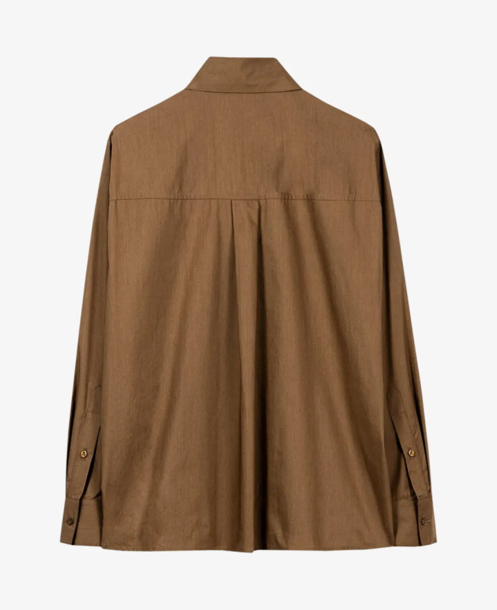 Luisa Cerano Hemd mit Schal-Schluppe - caramel 6 Luisa Cerano Luisa Cerano Hemd mit Schal-Schluppe - caramel