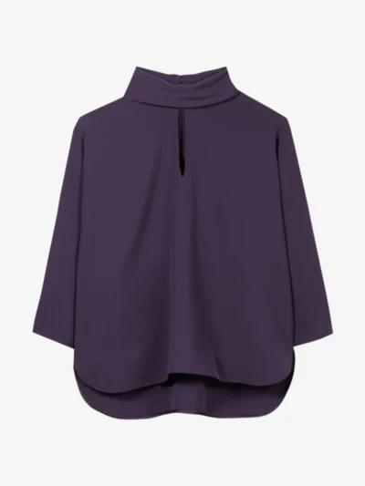 Luisa Cerano Luisa Cerano Kurzarm-Blusentop - plum