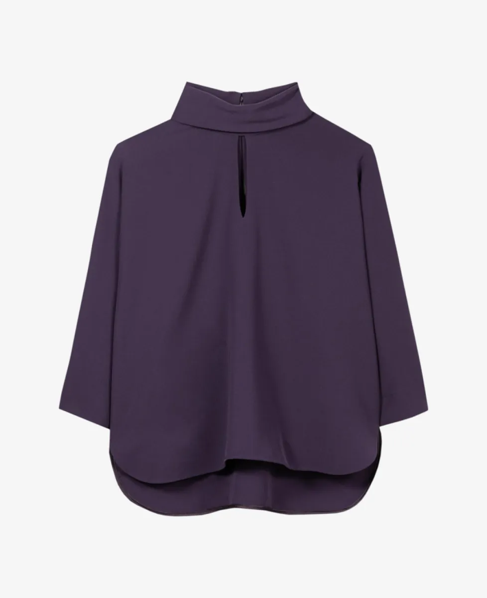 Luisa Cerano Kurzarm-Blusentop - plum 1 Luisa Cerano Luisa Cerano Kurzarm-Blusentop - plum