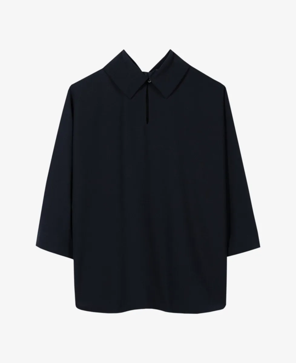 Luisa Cerano Kurzarm-Blusentop - winter navy 6 Luisa Cerano Luisa Cerano Kurzarm-Blusentop - winter navy