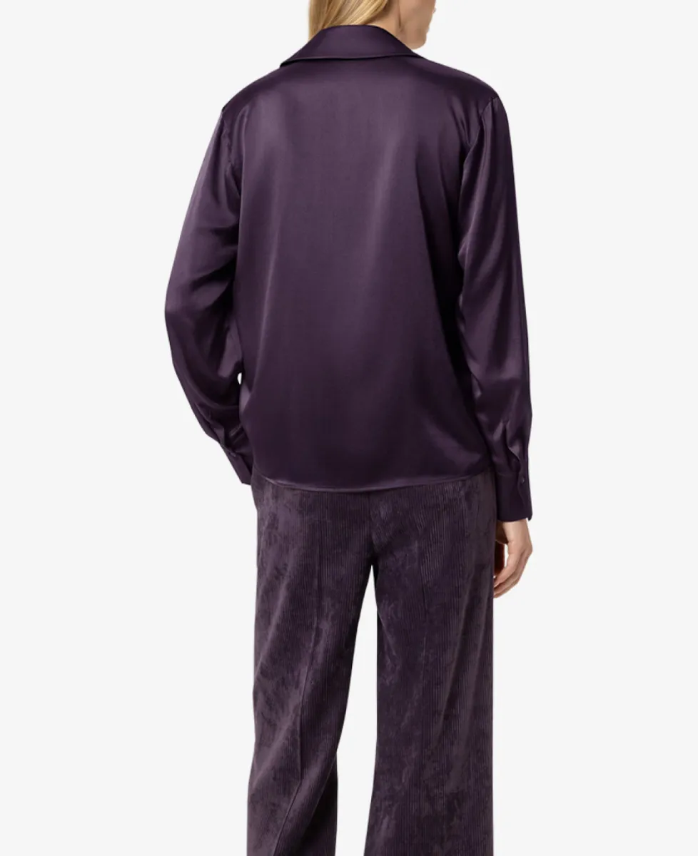 Luisa Cerano Hemdbluse aus Seiden-Mix - plum 5 Luisa Cerano Luisa Cerano Hemdbluse aus Seiden-Mix - plum