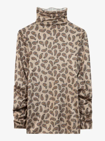 Luisa Cerano Luisa Cerano Turtleneck-Shirt mit Print - the macro brushed check