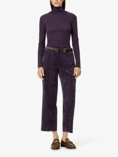 Luisa Cerano Luisa Cerano Rollkragen-Shirt - plum
