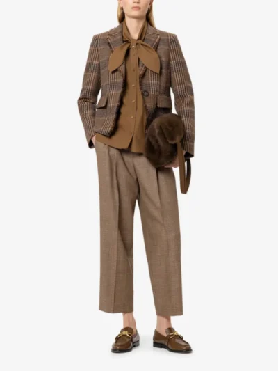 Luisa Cerano Luisa Cerano Karo-Ein-Knopf-Blazer - the ethnic print