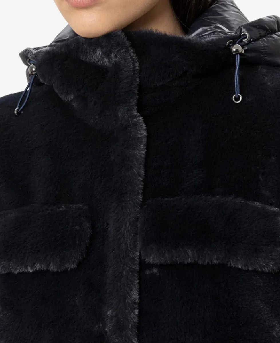 Luisa Cerano Weste in Fell-Optik - winter navy 3 Luisa Cerano Luisa Cerano Weste in Fell-Optik - winter navy