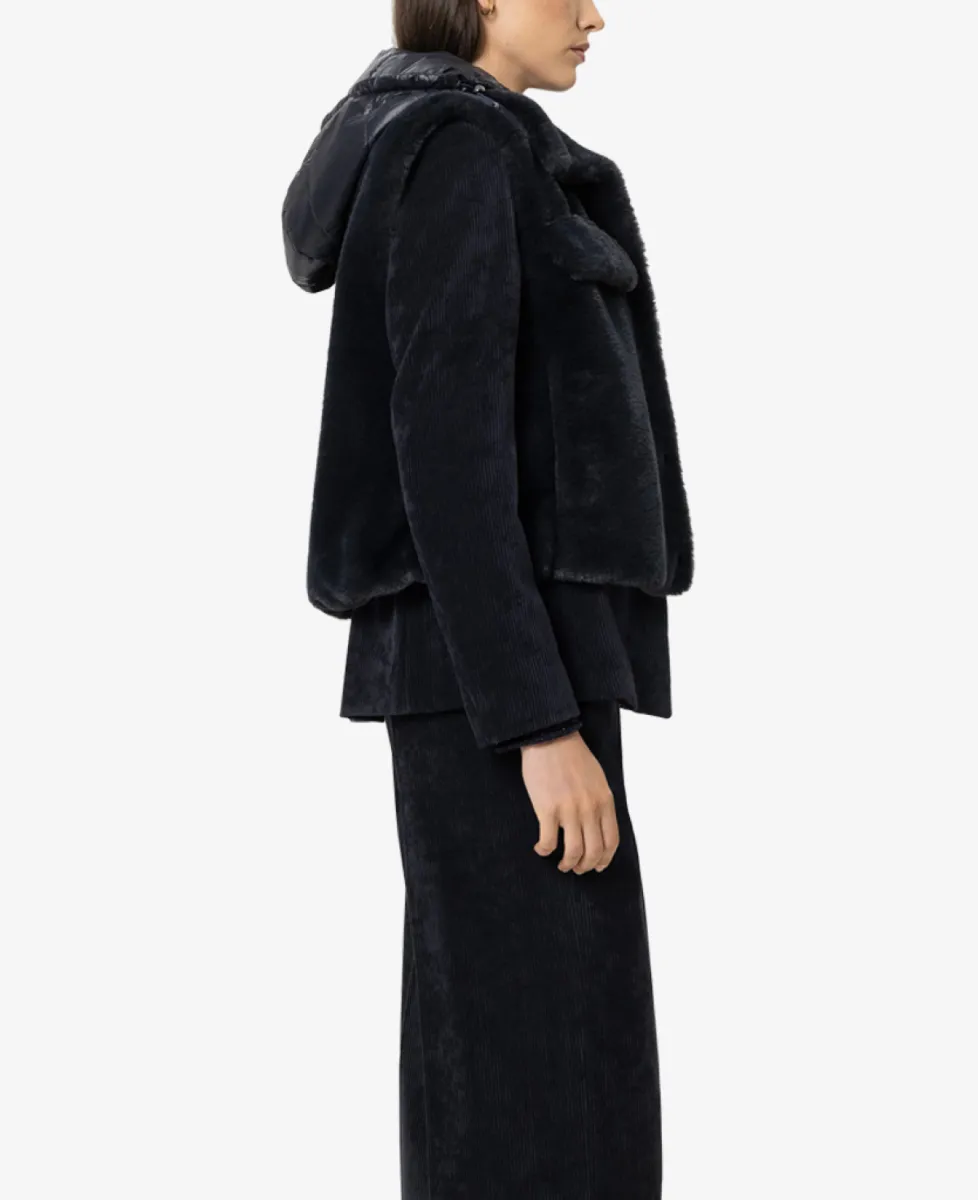 Luisa Cerano Weste in Fell-Optik - winter navy 4 Luisa Cerano Luisa Cerano Weste in Fell-Optik - winter navy