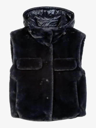 Luisa Cerano Luisa Cerano Weste in Fell-Optik - winter navy