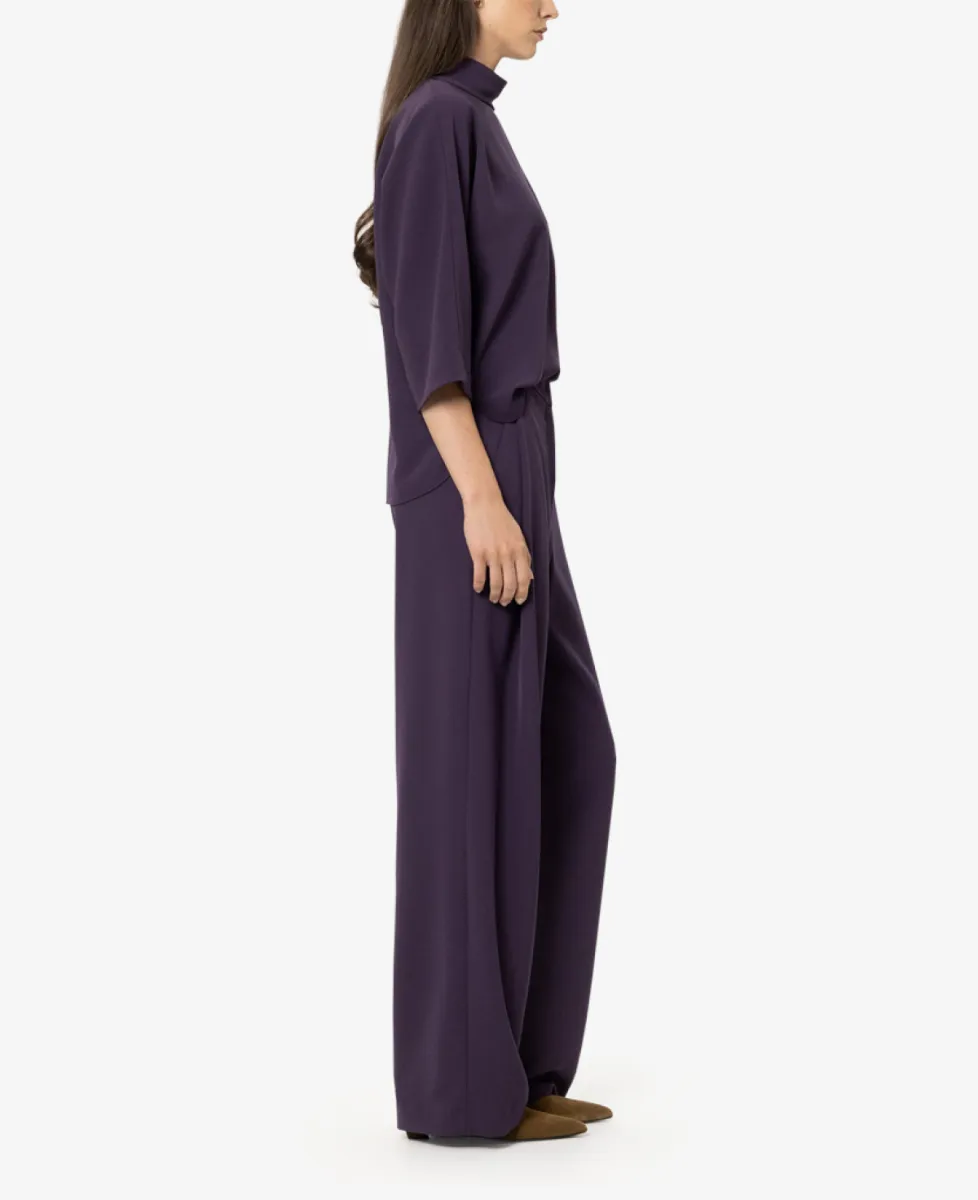 Luisa Cerano Wideleg-Pants mit Bundfalten - plum 3 Luisa Cerano Luisa Cerano Wideleg-Pants mit Bundfalten - plum