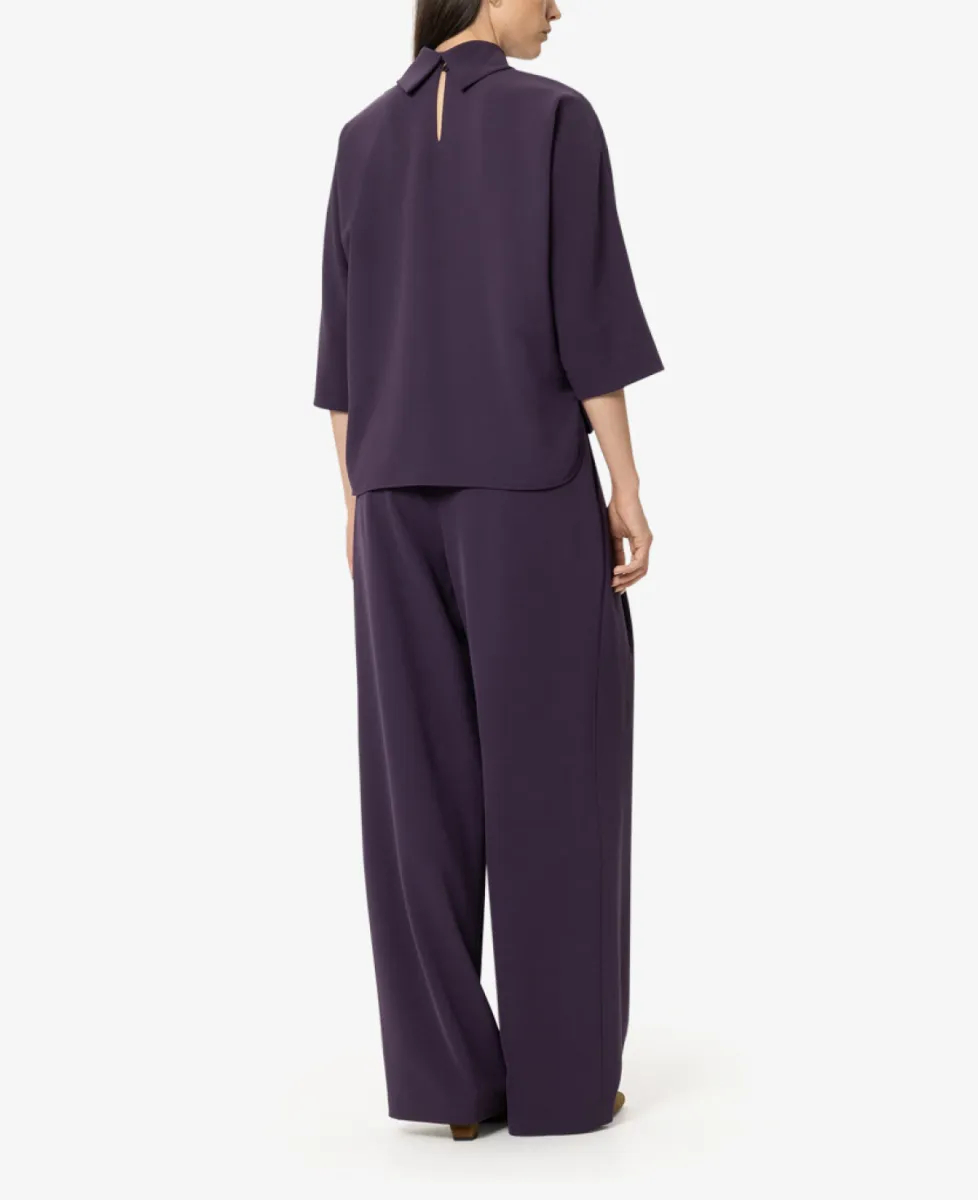 Luisa Cerano Wideleg-Pants mit Bundfalten - plum 5 Luisa Cerano Luisa Cerano Wideleg-Pants mit Bundfalten - plum
