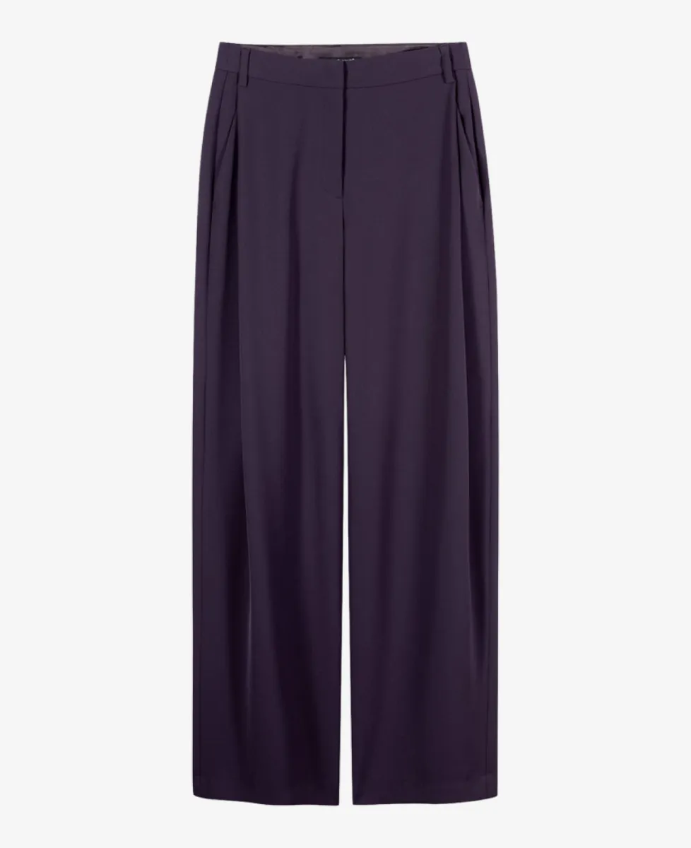 Luisa Cerano Wideleg-Pants mit Bundfalten - plum 1 Luisa Cerano Luisa Cerano Wideleg-Pants mit Bundfalten - plum