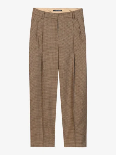 Luisa Cerano Luisa Cerano Glencheck-Tapered-Pants - soft caramel/caramel
