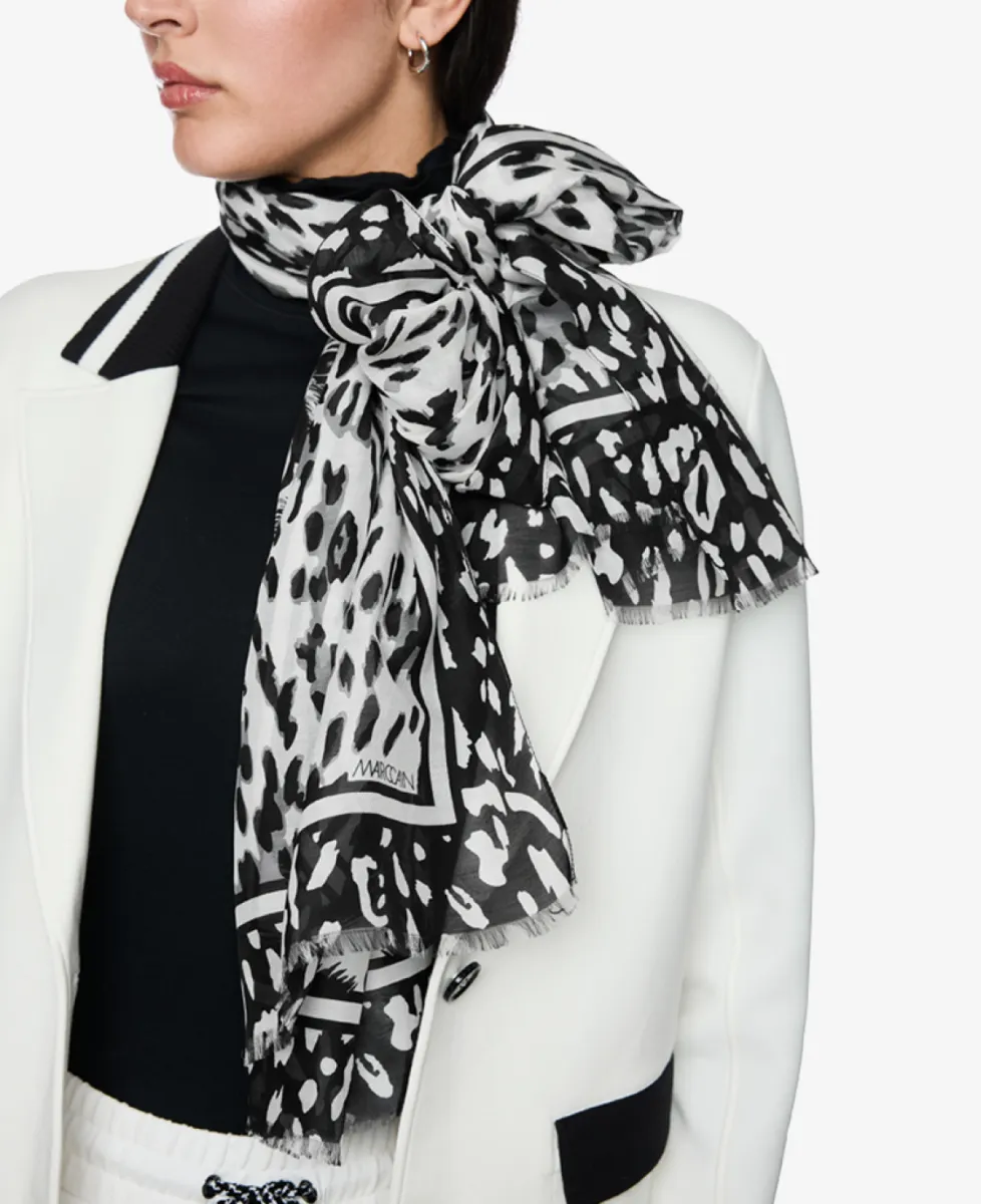 Marc Cain Sports Schal - white and black 2 Marc Cain Sports Marc Cain Sports Schal - white and black