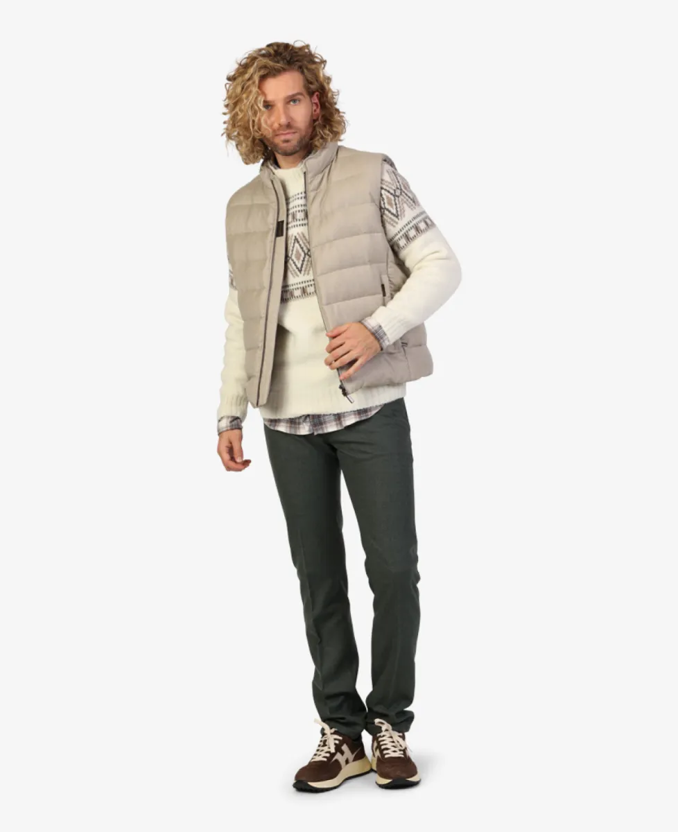 Moorer Bodywarmer Cashmere - Stone 2 Moorer Moorer Bodywarmer Cashmere - Stone