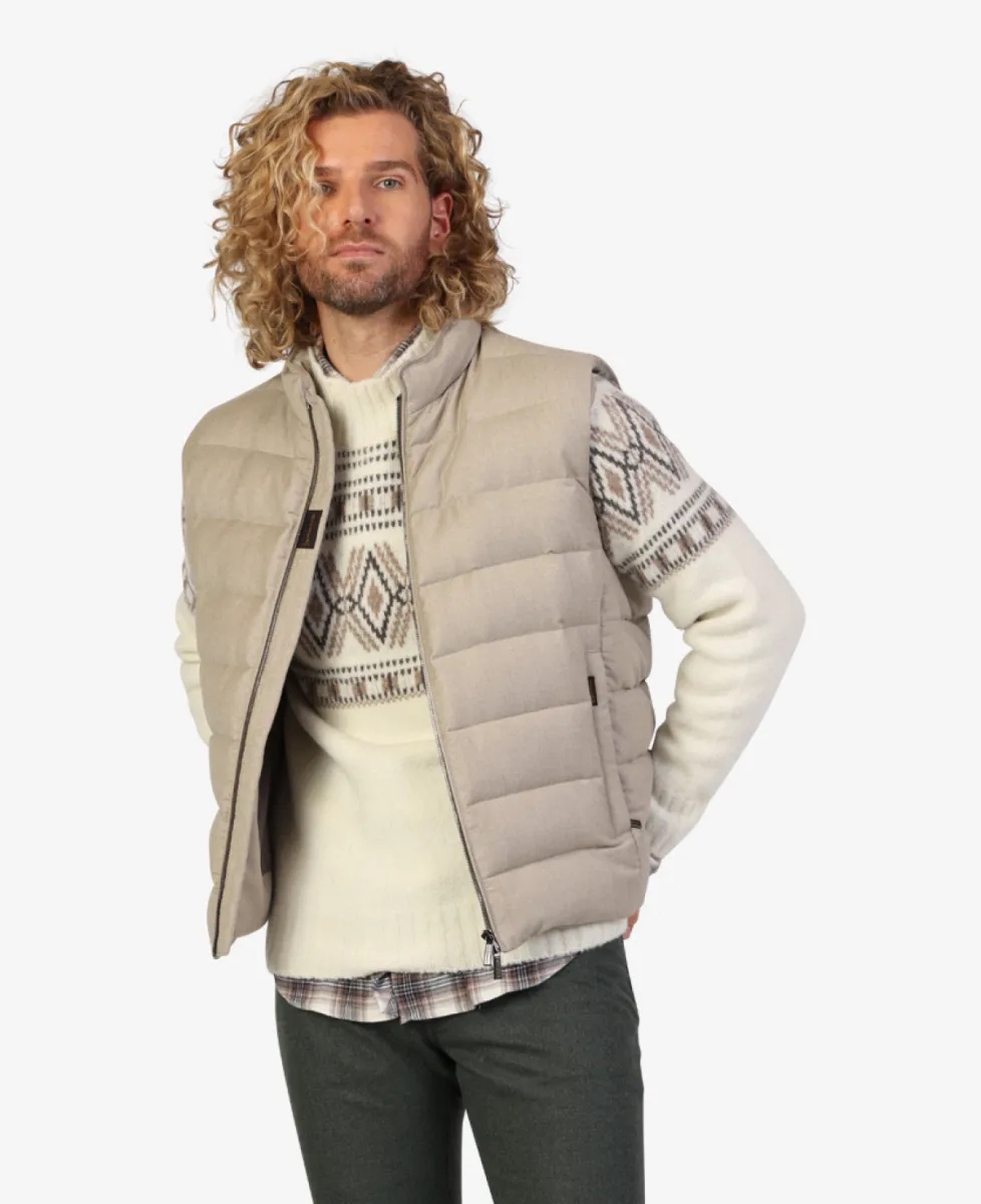Moorer Bodywarmer Cashmere - Stone 3 Moorer Moorer Bodywarmer Cashmere - Stone