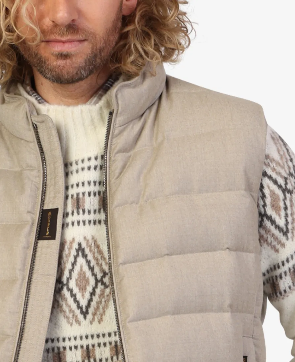Moorer Bodywarmer Cashmere - Stone 4 Moorer Moorer Bodywarmer Cashmere - Stone