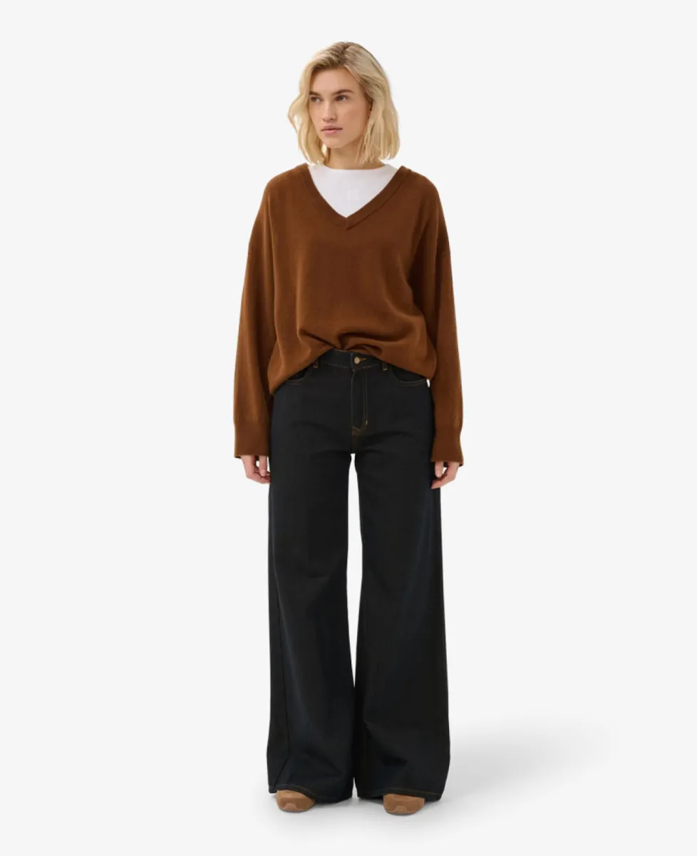 My Essential Wardrobe Jeans - 109776 Blue/ Brown 2 My Essential Wardrobe My Essential Wardrobe Jeans - 109776 Blue/ Brown