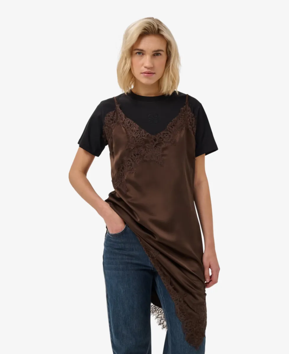 My Essential Wardrobe Jurk - 109345 Dark Brown 4 My Essential Wardrobe My Essential Wardrobe Jurk - 109345 Dark Brown