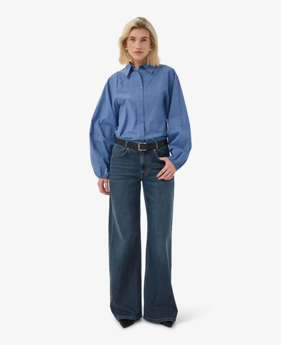 My Essential Wardrobe Blouse - 109861 Clear Blue Check 2 My Essential Wardrobe My Essential Wardrobe Blouse - 109861 Clear Blue Check