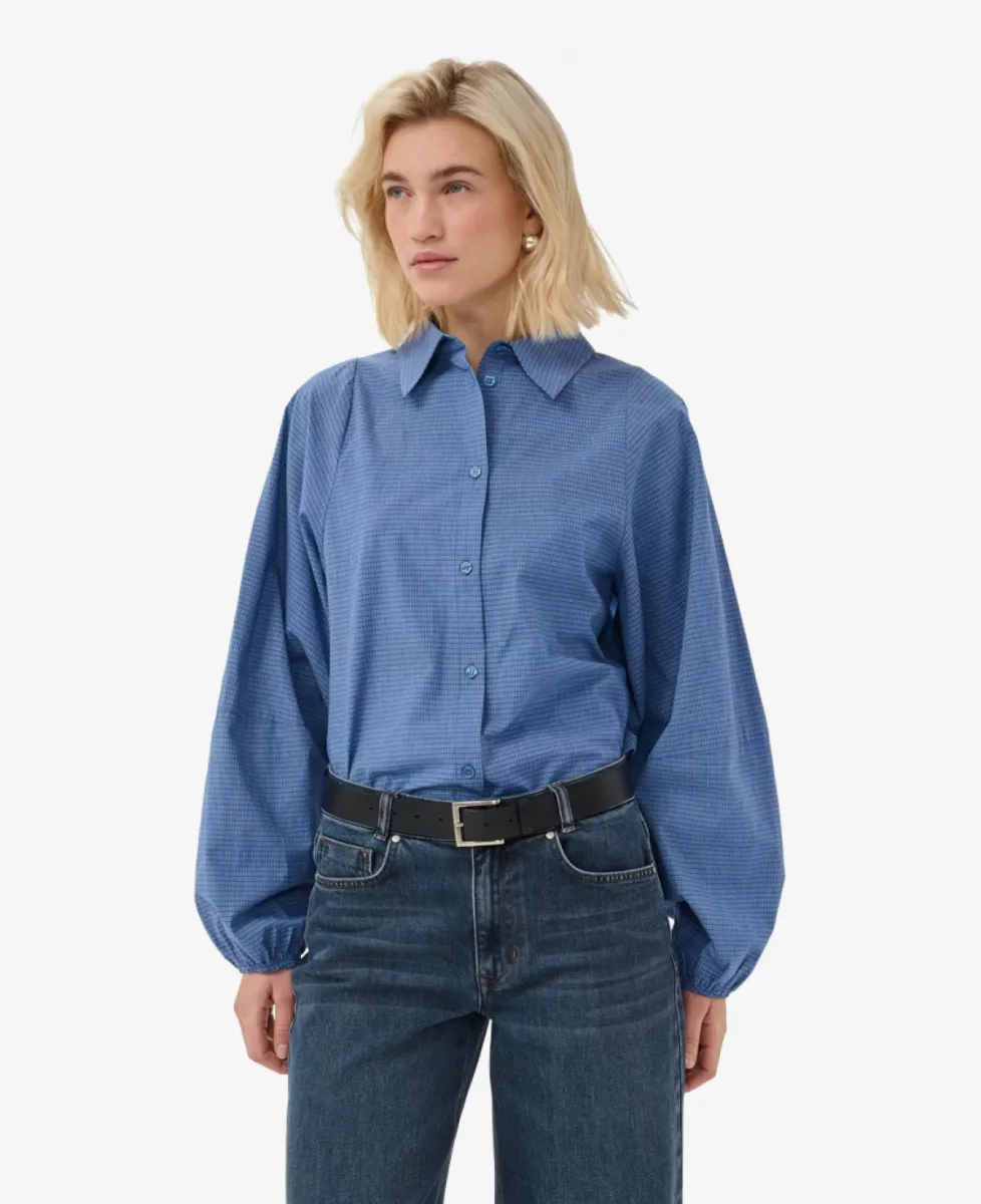 My Essential Wardrobe Blouse - 109861 Clear Blue Check 3 My Essential Wardrobe My Essential Wardrobe Blouse - 109861 Clear Blue Check