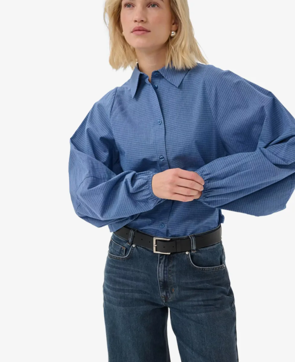 My Essential Wardrobe Blouse - 109861 Clear Blue Check 4 My Essential Wardrobe My Essential Wardrobe Blouse - 109861 Clear Blue Check