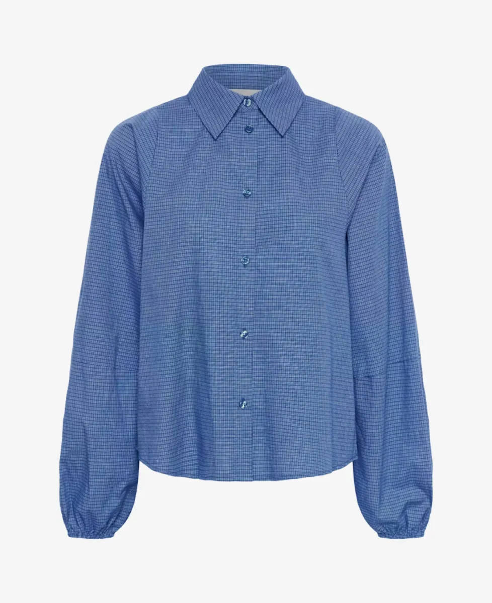My Essential Wardrobe Blouse - 109861 Clear Blue Check 1 My Essential Wardrobe My Essential Wardrobe Blouse - 109861 Clear Blue Check