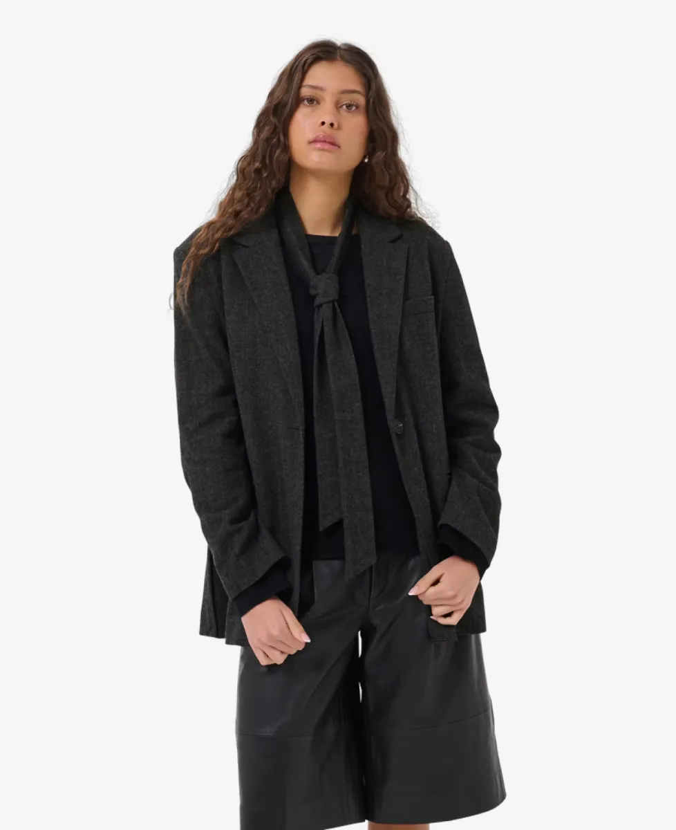 My Essential Wardrobe Blazer - 100379 Dark Grey Melange 5 My Essential Wardrobe My Essential Wardrobe Blazer - 100379 Dark Grey Melange